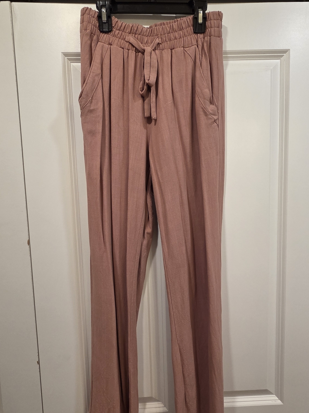 Sienna Sky Dusty Rose Wide Leg Drawstring Pants